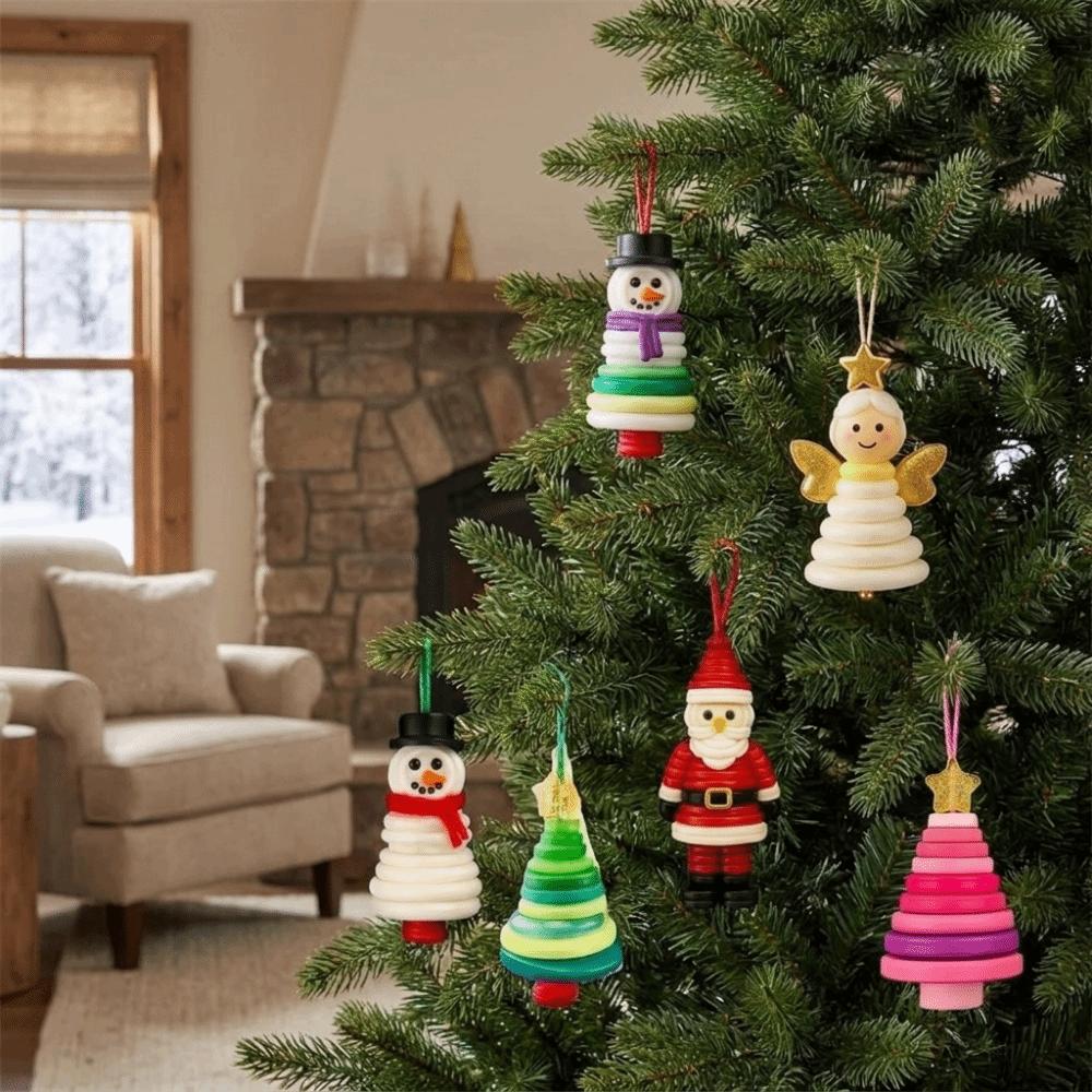 Handmade DIY Button Snowman Ornament Multiple Designs Santa Button Ornament Kit Christmas Trees