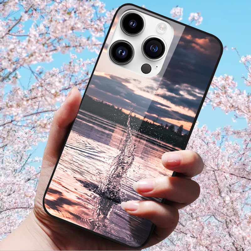 For iPhone 16 Pro Max Case Tempered Glass Hard Fashion Cover Soft Bumper for iPhone 16 Pro Phone Shell Capa iPhone 16 Plus Cases