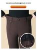 Women's High-Waisted Fleece-Lined Straight-Leg Pants, New for Autumn/Winter 2024, Plus Size Available, Warm Casual Mom Trousers.