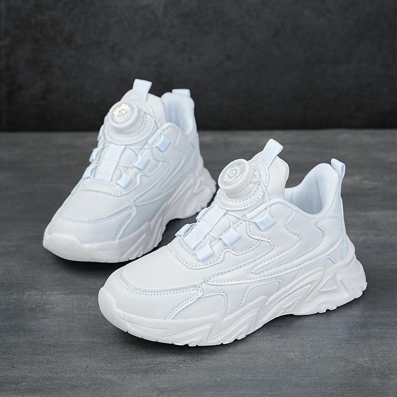 Kids White School Shoes All Seasons Casual Sneakers Walking Running for Boys Girls Tennis Sports