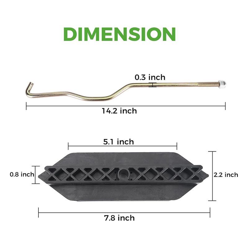 A30F-Battery Hold Down Plate With Rods Kit For Club Car Precedent 2004-2009 48V Electric Golf Cart, 102534001 102526801