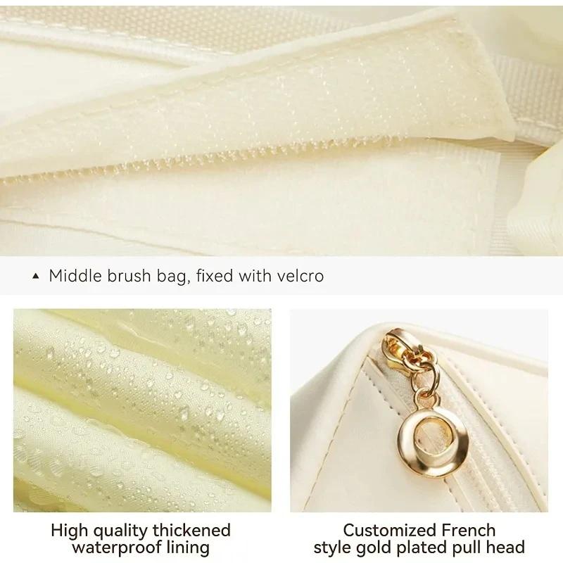 1/2 Stück Kosmetik-Aufbewahrungsset Großes Fassungsvermögen Reise-Toilettenartikelbeutel Make-up-Tasche Ins Fortgeschrittener Sinn Tragbare Kosmetik-Aufbewahrungstasche