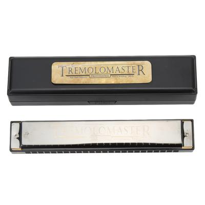 Harmonica 24 Holes Key of C Mouth Organ Instrument Toy with Case for Beginner Kid Adult