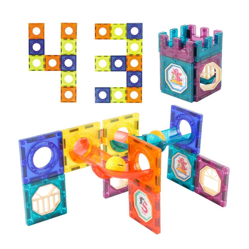 Children'S Science And Education Toys 158Pcs Magnetic Building Block Assembly Diy Variable Magnetic Puzzle Ball Track Set