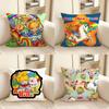 PC Niedlich RRegenbogen BBright Kissenbezug Mode Quadratischer Kissenbezug Schlafzimmer Sofa Raum Ins Dekoration Freizeit