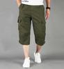 Men's Summer Cropped Trousers Overalls Loose Thin Multi Pocket Outdoor Sports Casual Shorts