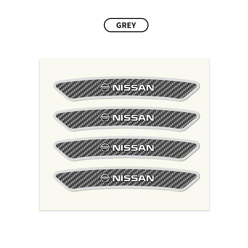 

4PCS Car Wheel Hub Rim Sticker Carbon Fiber Decal For Nissan J10 X-Trail Qashqai Juke Leaf Micra NOTE Patrol Gadgets Accessories