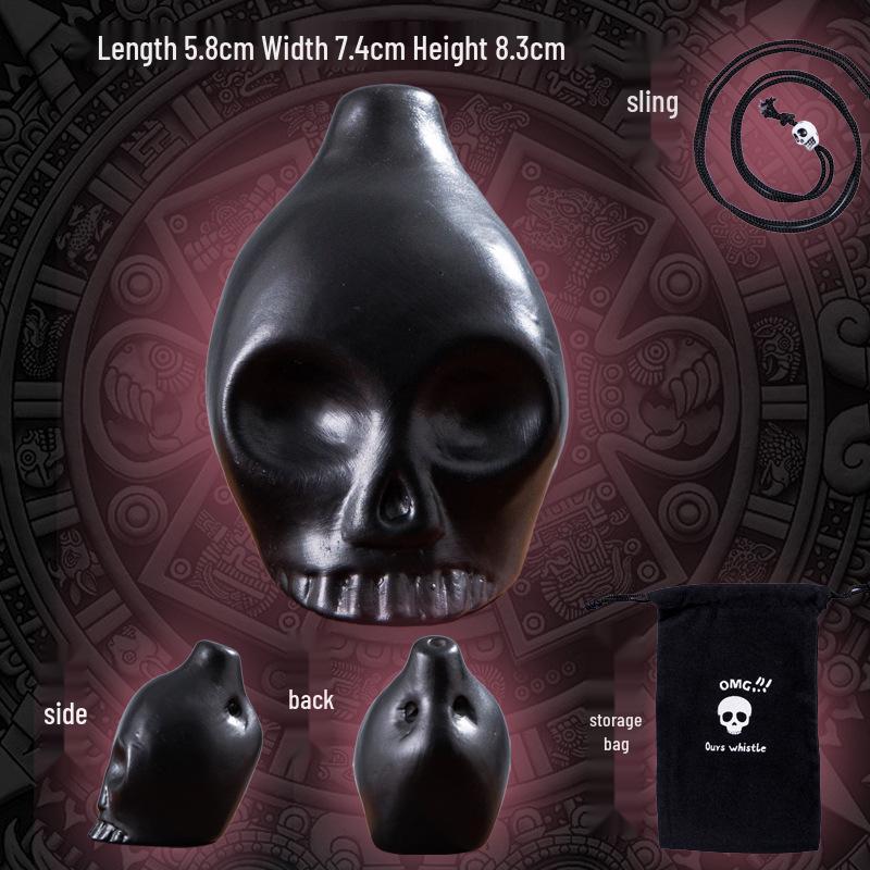 

Ацтекский свисток в виде черепа: Новинка Игрушка для розыгрыша с майянским символом для снятия стресса матовый черный