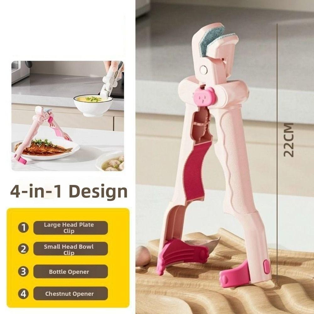 Silikongriff Hitzebeständige Schüssel-Plattenklemmen 3in1 Heißschüsselgreifer für Geschirrplatte Dampfgarer