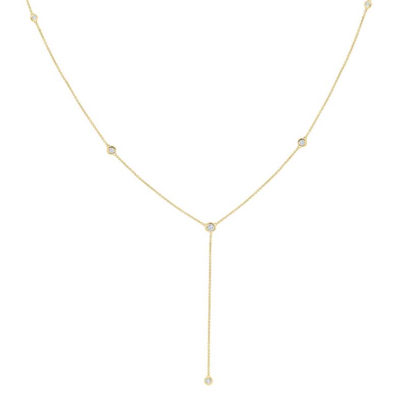 Fashion Gold Color Double Layered Y-shaped Choker Necklace For Women Exquisite Crystal Long Tassel Necklace Jewelry Gifts