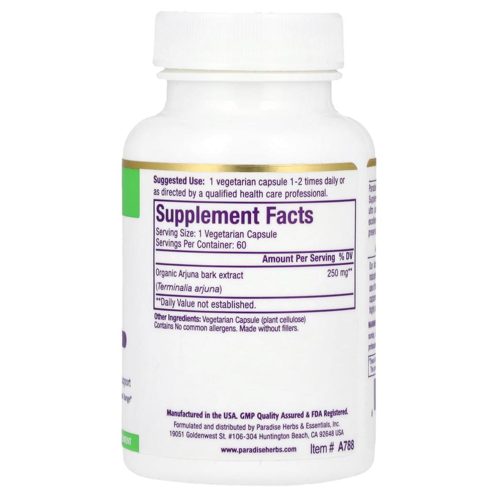 Arjuna Extract, Veggie Capsules 60 (250Mg per Capsule)
