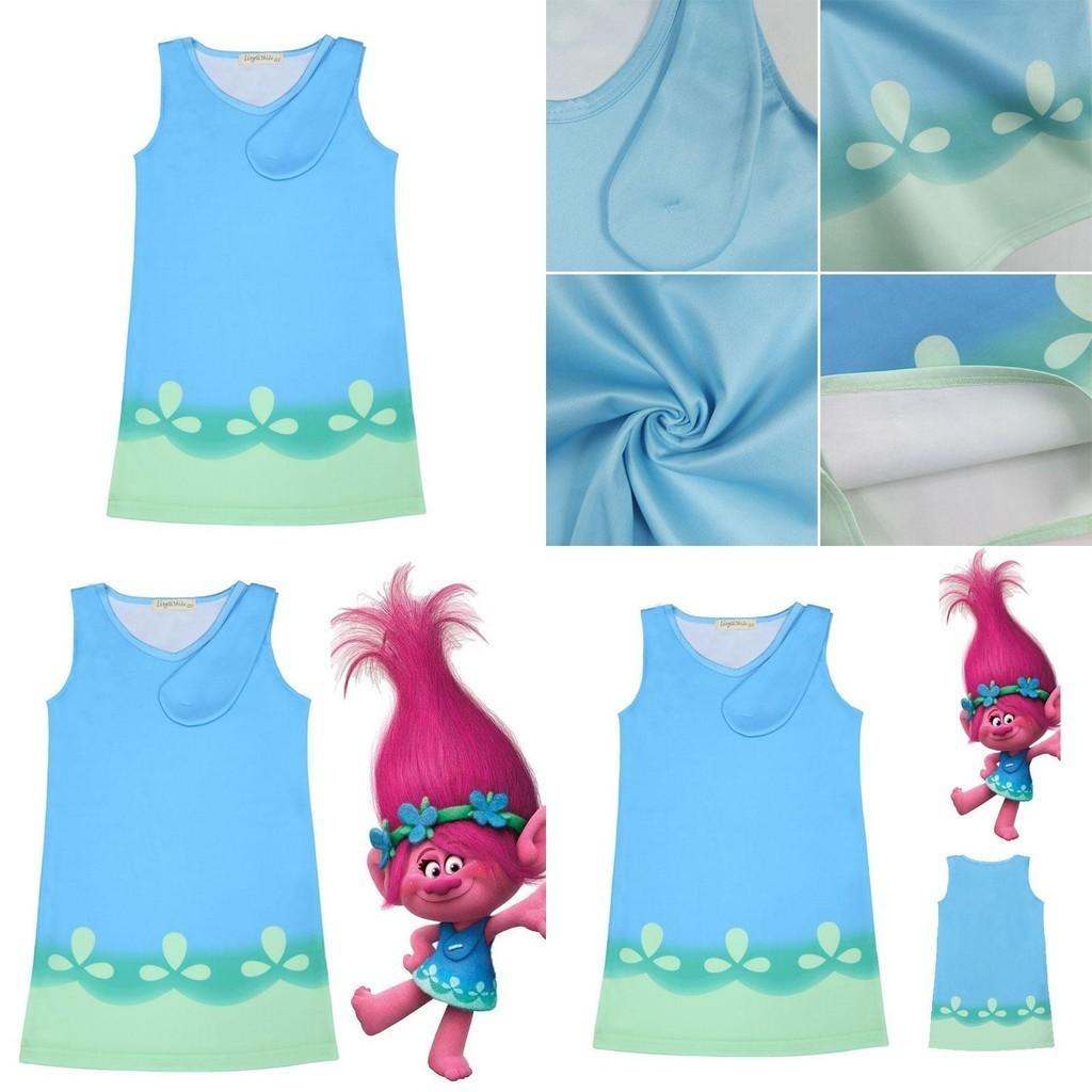 Rozkošný kostým Trolls Poppy pro děti, ideální pro narozeninové oslavy