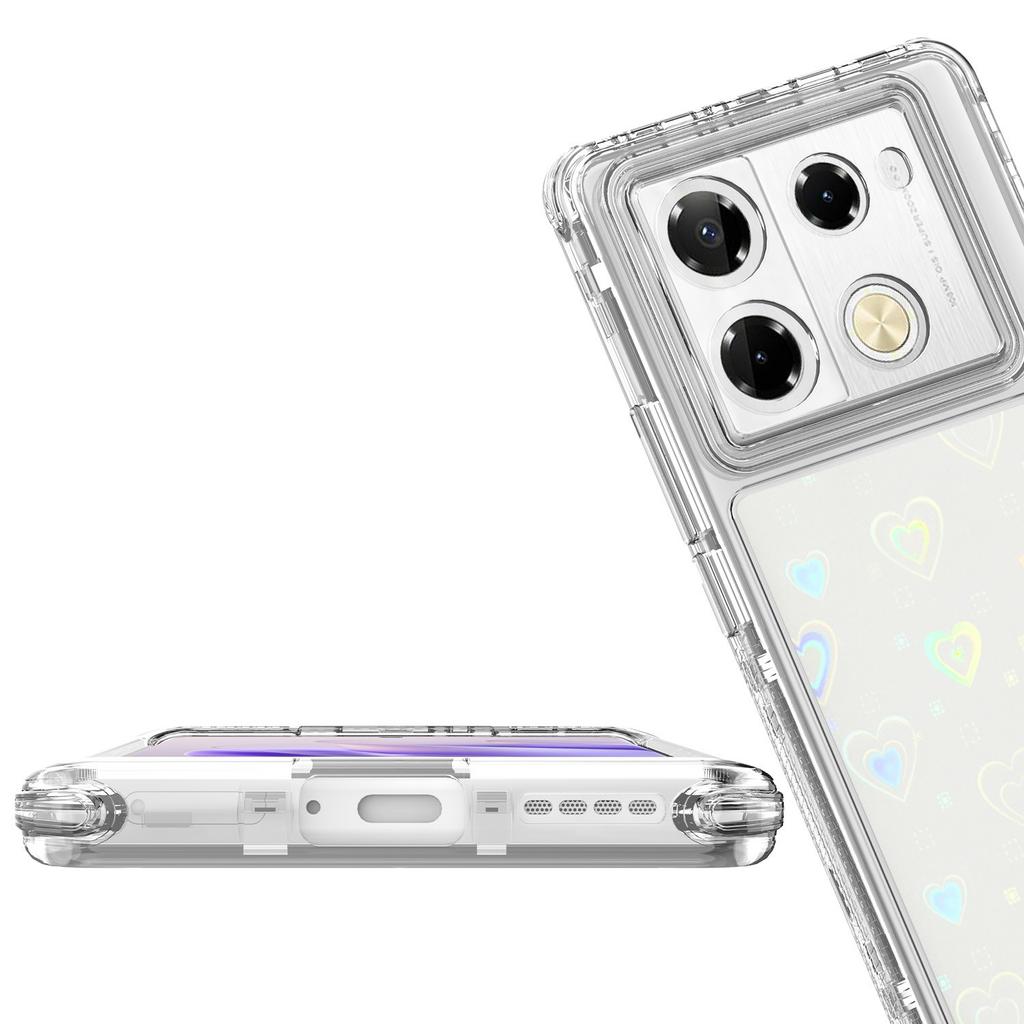 Clear Phone Case for Infinix Note 40 Pro 4G/5G/Note 40 Pro+ Precise Cutouts Acrylic TPU Cover with Laser-printed Film