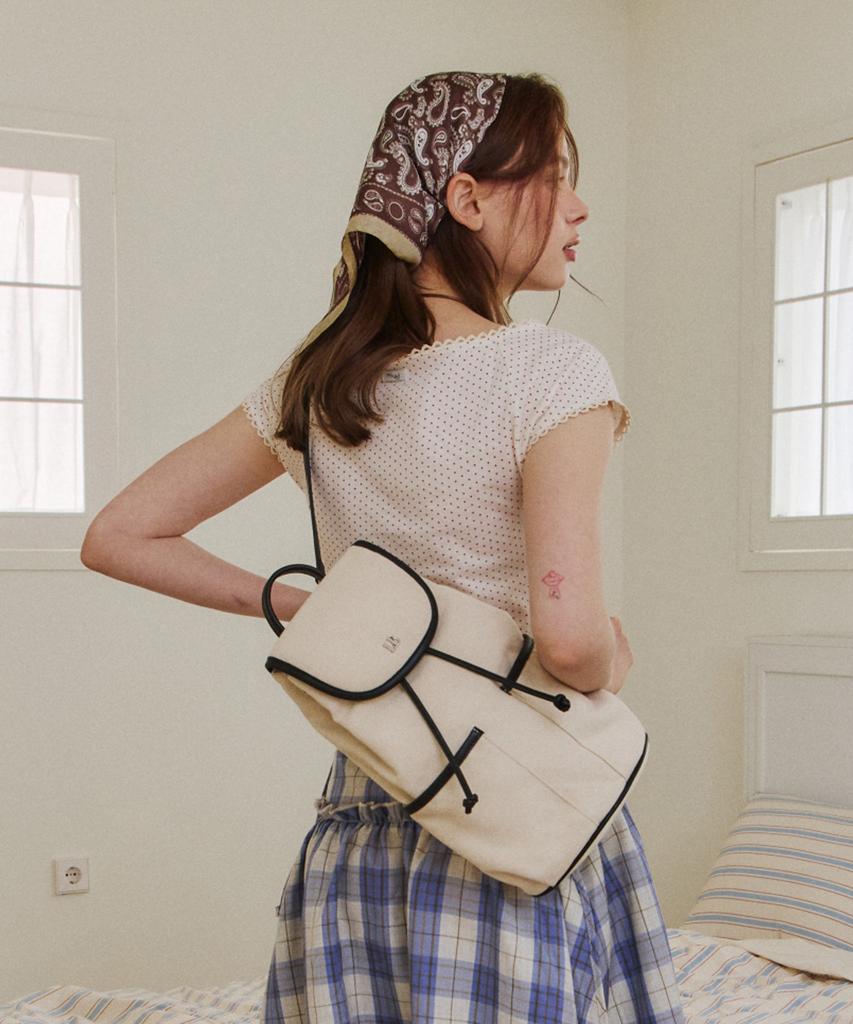 Leneeb Sling Backpack Canvas Black