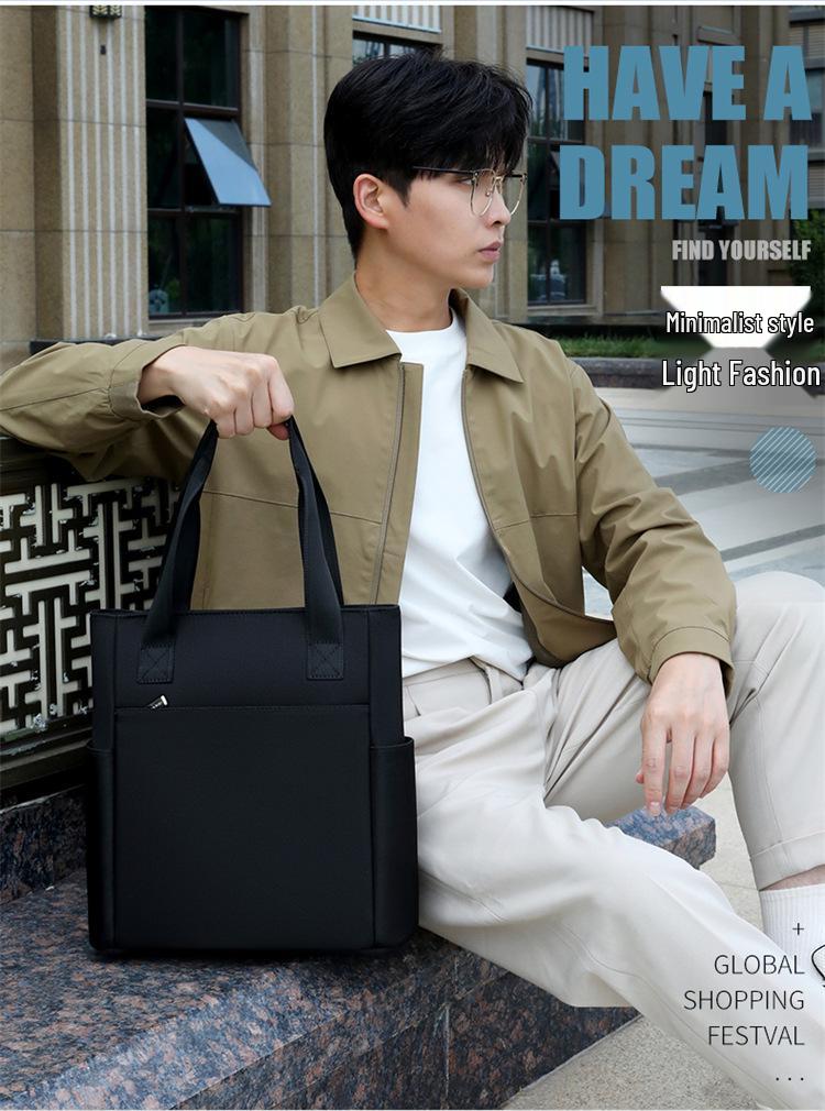 Men's Cross-Body Oxford Cloth Waterproof Briefcase and Shoulder Bag