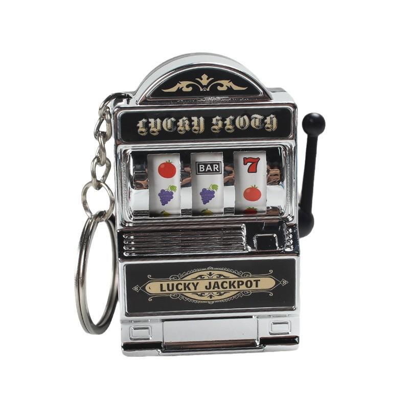 Retro Fruit Slot Machine Keychain Toy Pendant