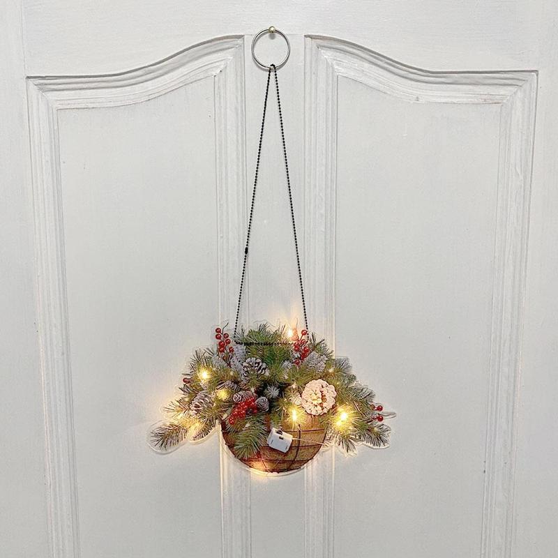 Buy Artificial Christmas Hanging Basket Decoration Lights Outdoor