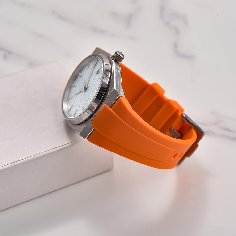 Quick Release Silicone Strap For Tissot PRX T137.407/T137.410 Super Player 40mm Men Convex Rubber Watch Band Bracelet 12mm