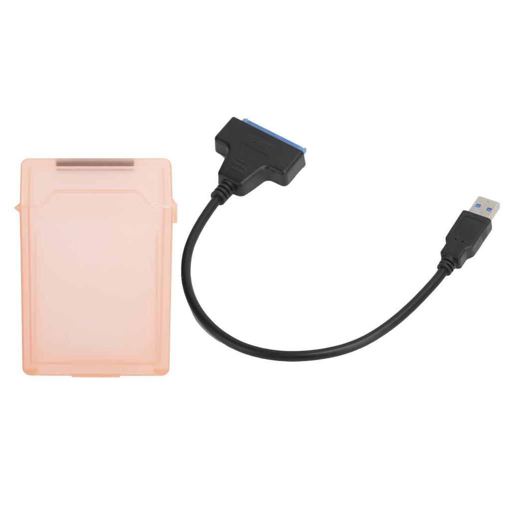 Hard Disk Adapter Cable 2.5in SATA USB3.0 HDDSSD Conversion Cord with Protection BoxRed