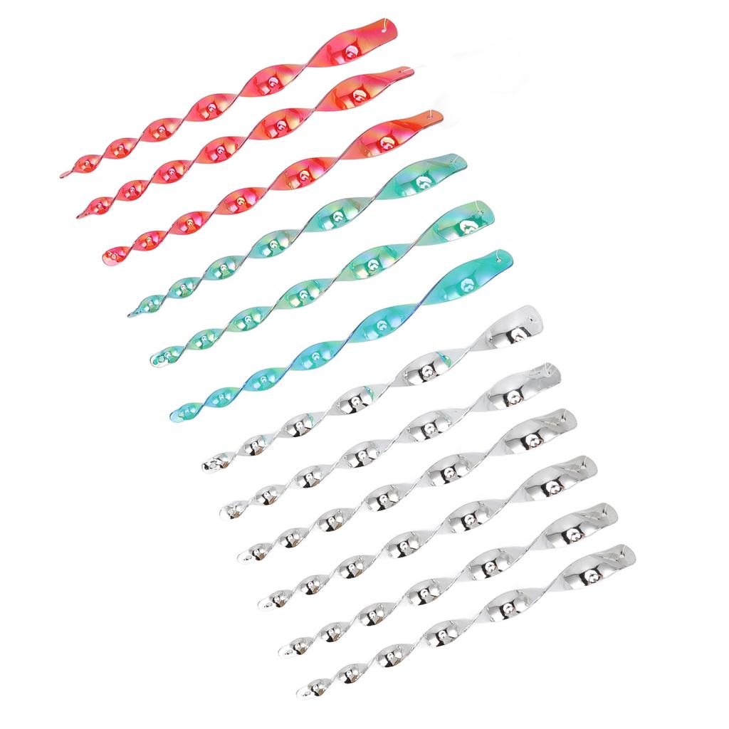 12pcs Bird Repellent Rods Hanging Bird Reflective Scare Spiral Rods To Keep Birds Away From Garden House Patio