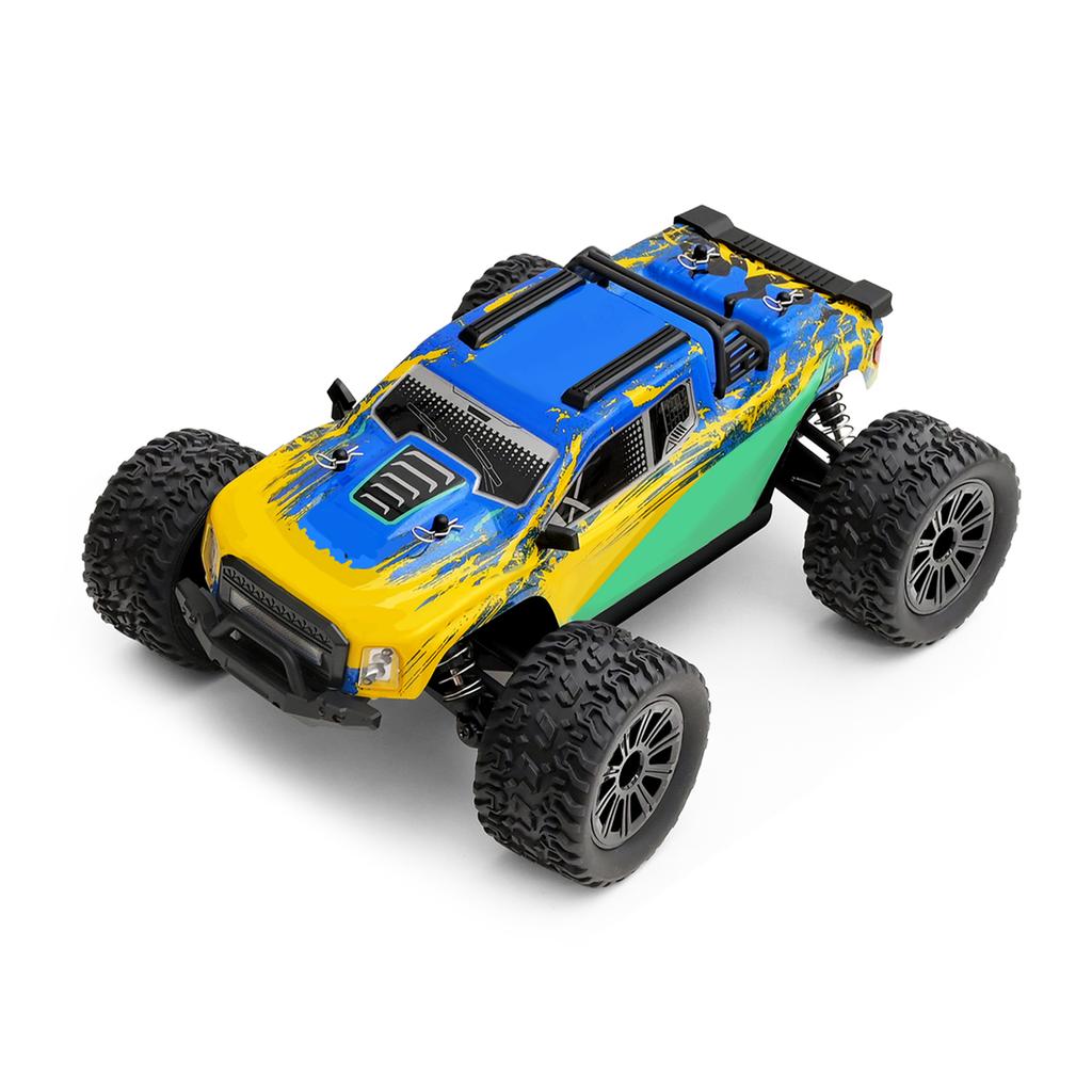 1 16 Scale RC Car, 2.4GHz 35KM H High Speed Electric 4WD Off Road Remote Control Truck with LED Lights, All Terrain RC
