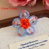 Diy Korean Beaded Flower Shoe Charms Clear Crystal Jelly Shoes Accessories Removable Clips For Sneakers Flats Sweet Decorations