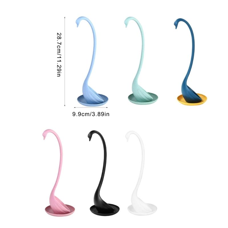 Elegant Cygnus Designs Soup Ladle with Long Handle and Tray Perfect for Home Kitchens and Cooking Enthusiasts