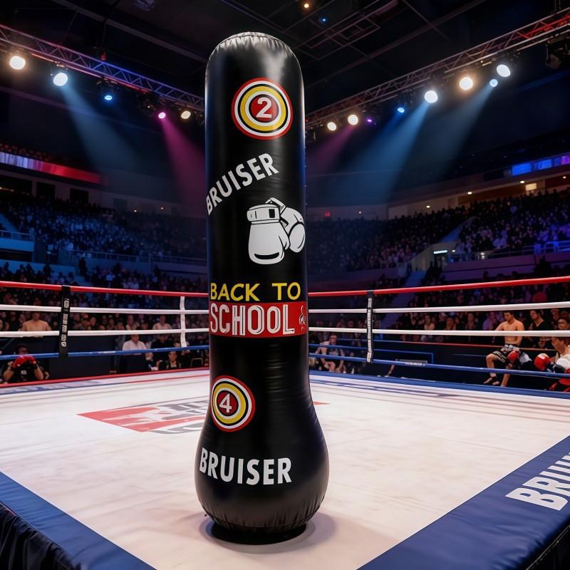 160cm Inflatable Freestanding Punching Bag Adults - PVC Heavy Duty Boxing Training Dummy With Base Stability