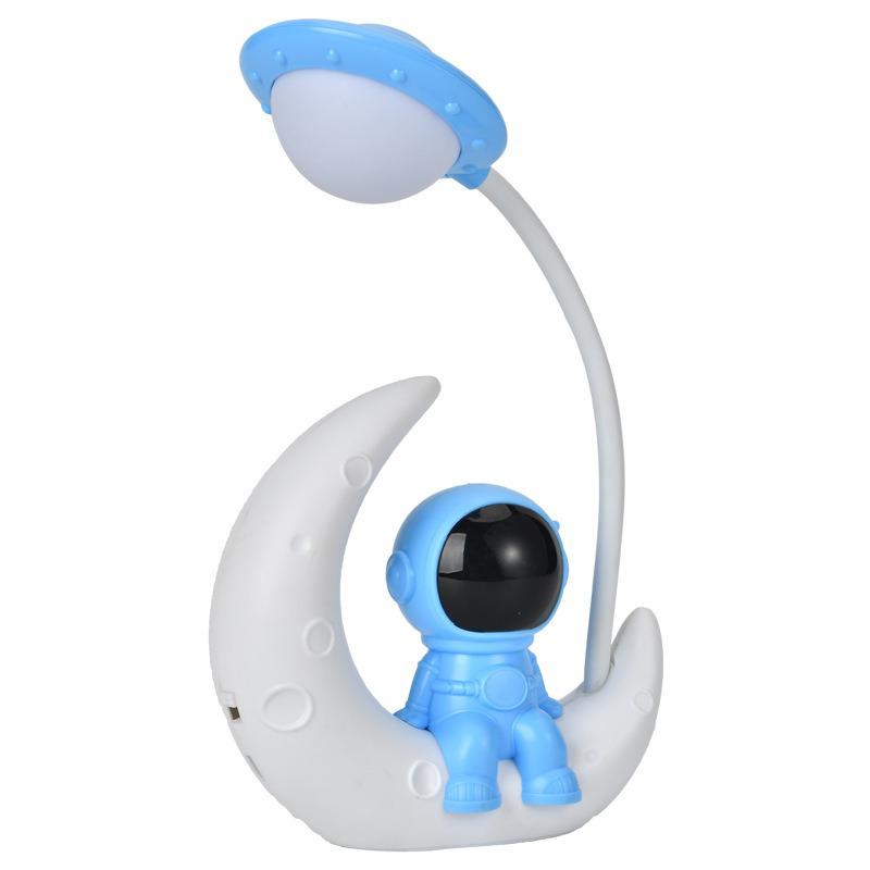 Astronaut LED Night Light: Moon Man Bedside Lamp for Student Dorms, Reading, and Desk Atmosphere.