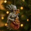 Dark Christmas Ornament 2D Acrylic Headless Santa/Devil Christmas Tree Ornament for Indoor Outdoor Home Party Decor