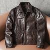 Genuine Lambskin Leather Jacket for Men Slim Fit Short Style Trendy Autumn Winter Coat