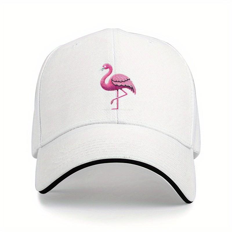 Pink Flamingo Graphic Baseball Cap Adjustable Polyester Casual Sun Protection Sports Cap for Adults