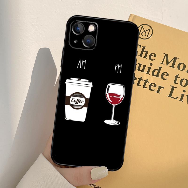 

Чехол для телефона с чашкой кофе и вина для iPhone 12 11 13 14 Pro Max X XR XS Max 7 8 Plus SE 2020 12 Mini 13 Mini Cover iPhone 12