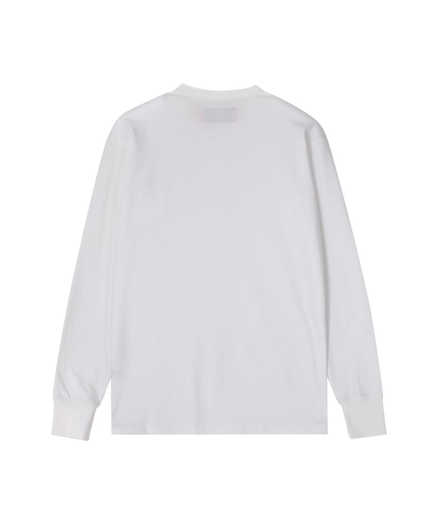 Yunibeosyeolobeolol Henley Neck Long Sleeve T-Shirt White