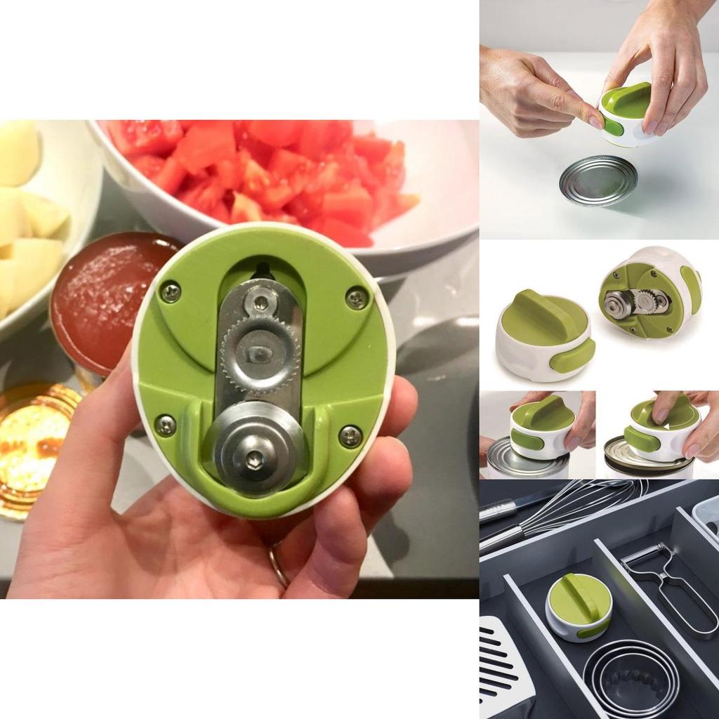 Portable Manual Can Opener With Non-slip Handle For Easy Cutting Of 8-19 Oz Beverage Cans