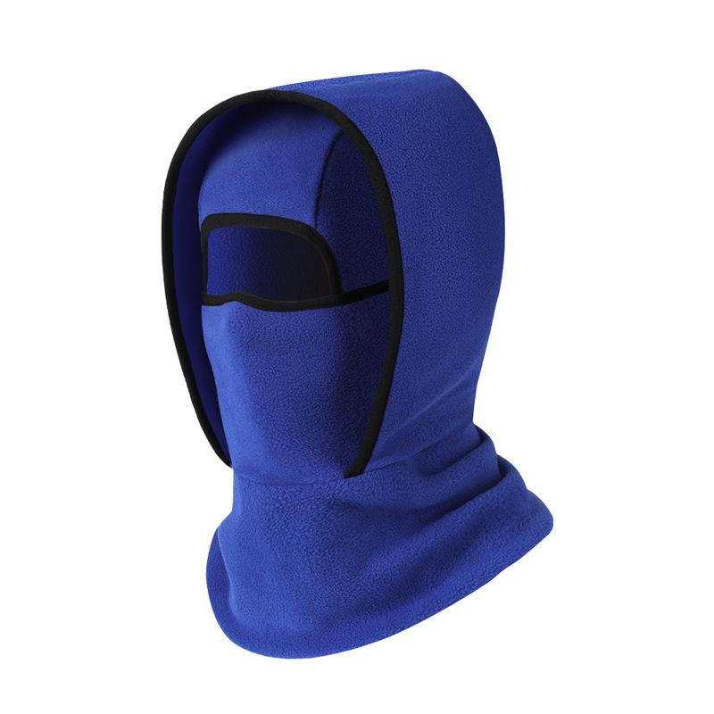 Fleece Thermal Ski Face Mask Double Layer Thickened Multifunctional One-Piece Head Cover for Outdoor Windproof Face Warmth