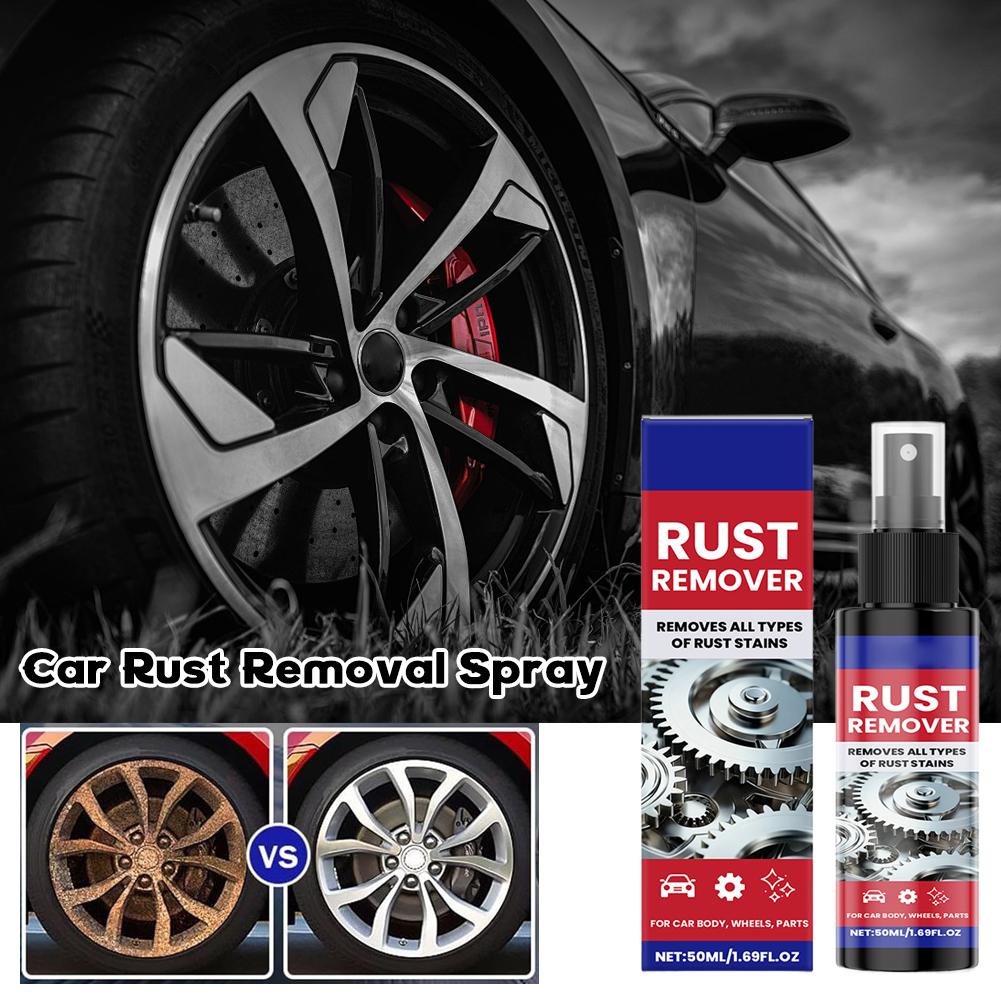 Rust Remover Car Wheel Cleaner Spray Metal Protection Formula Alloy Wheel Care Oxidation Treatment Auto Detailing Accessories