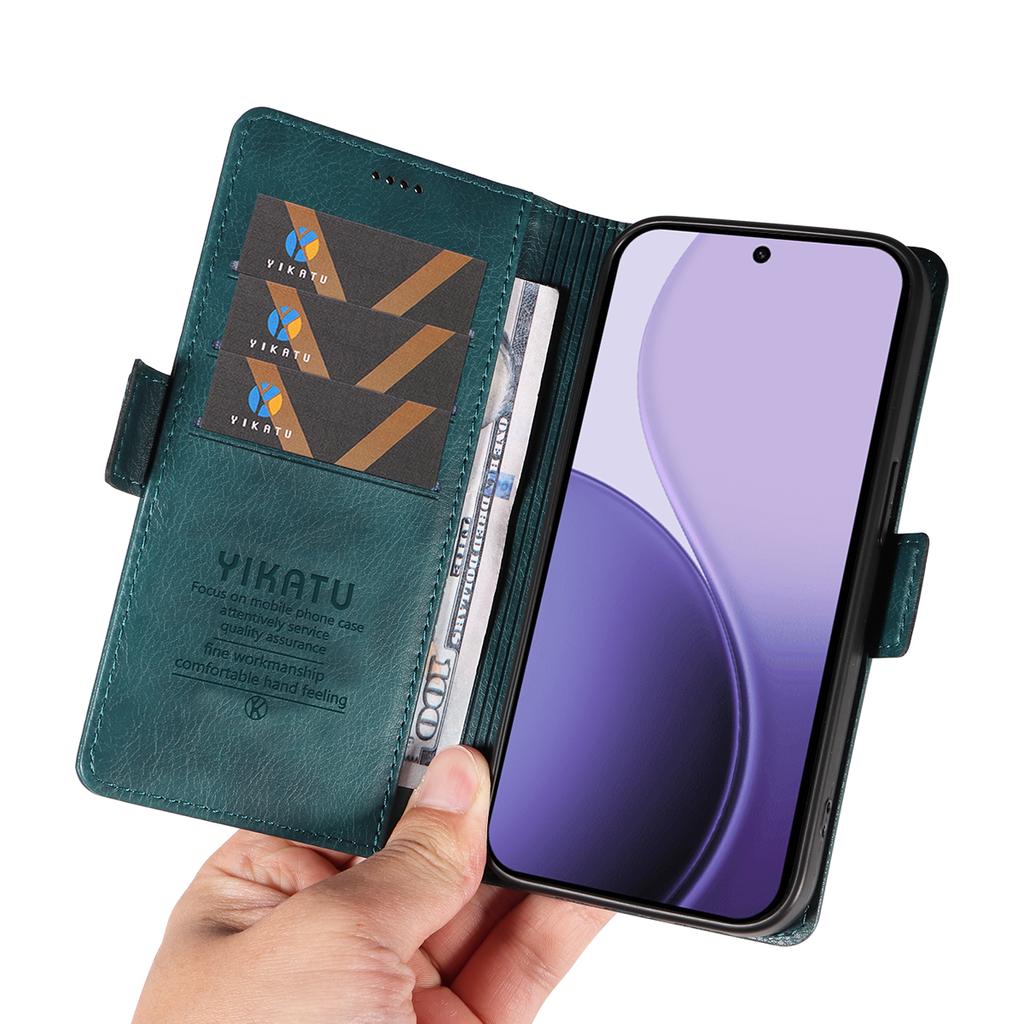 For Oppo Reno14 5G (China)/Oppo Reno14 F 5G/Oppo Reno14 5G (Global) Case YIKATU YK-007 Litchi Texture PU Leather Wallet Phone Cover