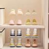 Space Saving Baby Shoe Rack Plastic Shoe Organizer Simple 4 Grids Shoe Storage Rack  Dormitory