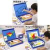 Wooden Magnetic Tangram Puzzle Set For Kids Educational Toy For Preschool And Elementary