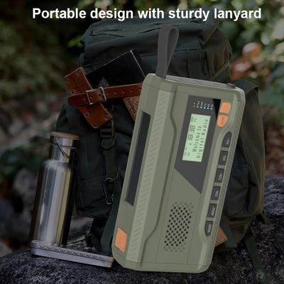 Solar Hand Crank Radio Portable DAB FM Solar Radio with LED Flashlight Lamp Bluetooth Speaker Rechargeable Emergency SOS Radio