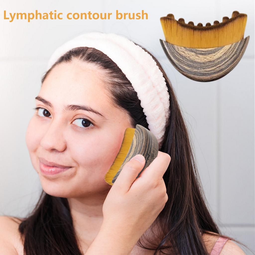 Lymphatic Face Brush, Dry Brushing Face Brush, Lymphatic Drainage Massager For Face, Chin & Jawline Sculpting
