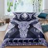 Exotic Bull Skull Duvet Cover Twin Queen Size Western Bedding Set Bohemia Flowers Quilt Cover Microfiber Feather Comforter Cover