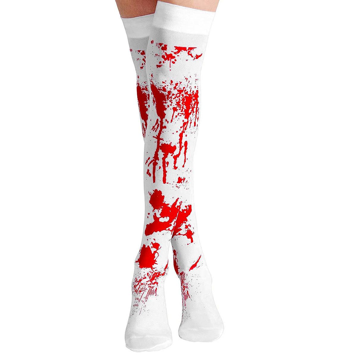 

Halloween Black and White Terror Played Butcher cosplay with Bloody Non woven Apron Trick Prop