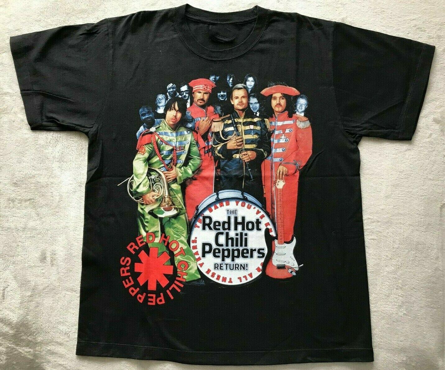 Red Hot Chilli Peppers Black Tee All Sizes Men T-shirt 49 XL