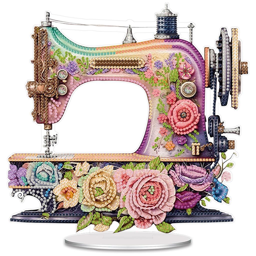 2D/Flach DIY Acryl Diamantmalerei Tischornamente Set Diamantmalerei Desktop Dekorationen für Zuhause Büro Schreibtischdeko