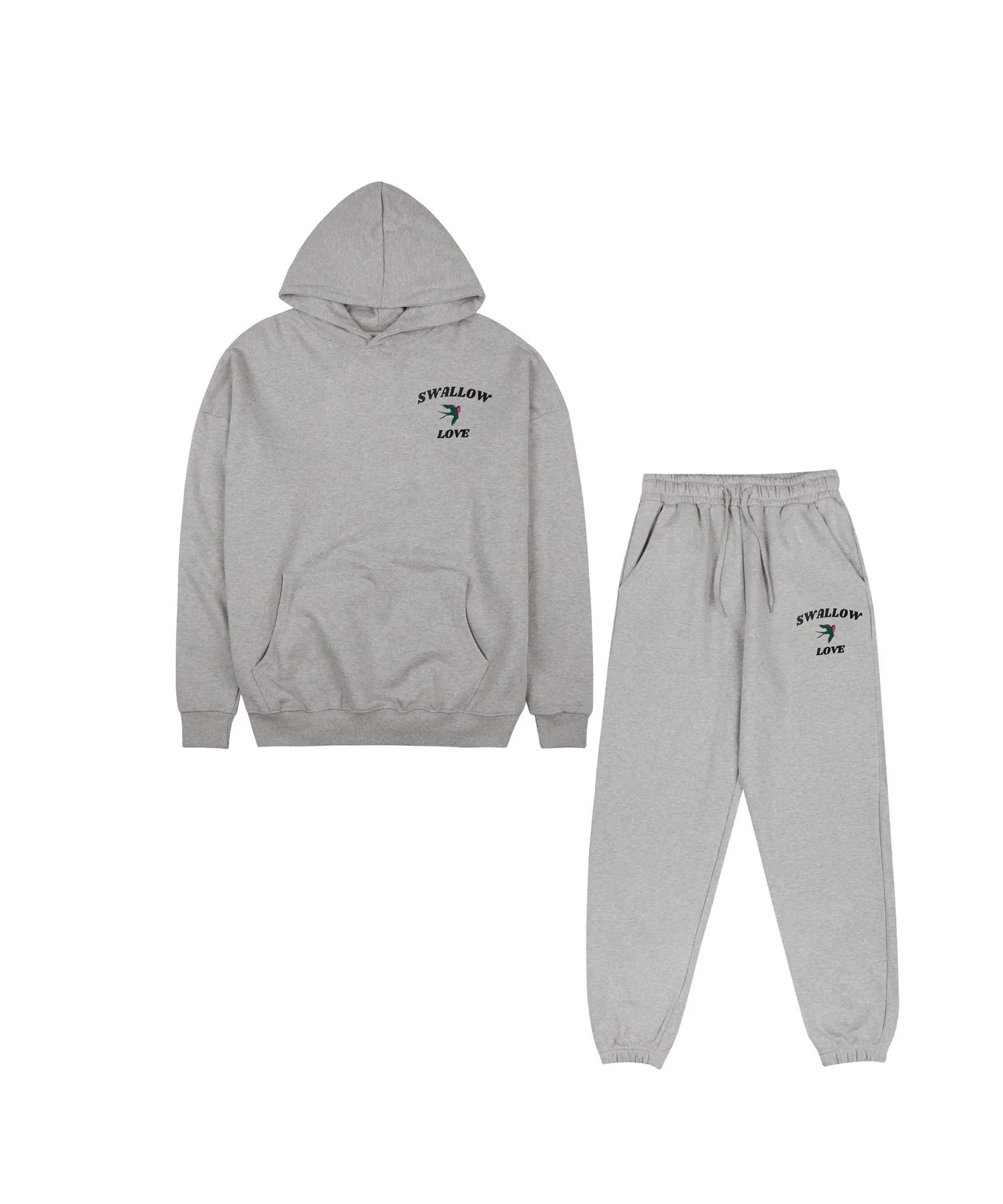Cream Soda Lab Swallow Love Small Logo Hooded Training Set Grey M