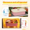 4 Compartment Lunch Box Leak Proof Silicone Meal Boxes with Lids Snack Container Microwave Oven Bento Box for Adult and Students