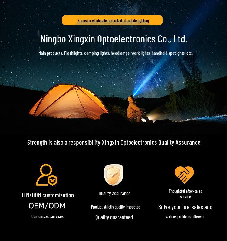 Rechargeable LED Work Light with Magnetic Hook - Multifunctional Outdoor Camping Lighting