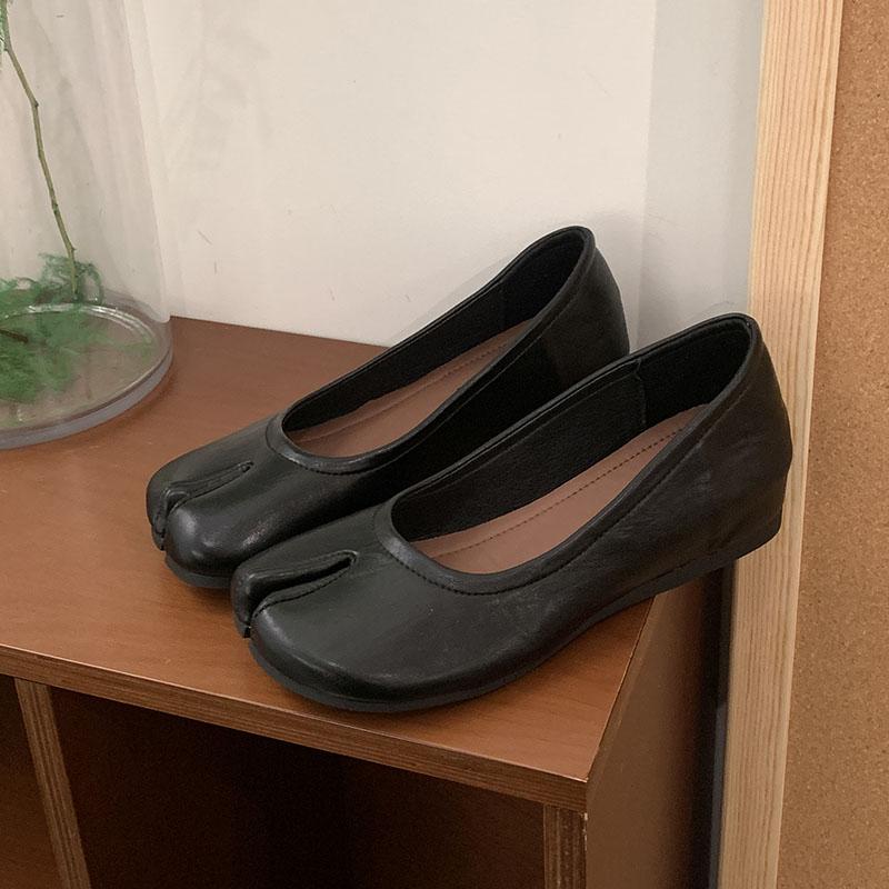 Fashion Fashion Strange Toe Ladies Shallow Shoes With Height Increasing Female Soft Footwear Women Flats Slip On Shoes